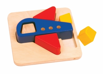 Educational Toy - Primary Puzzles Airplane in Multi - Guidecraft - G2021