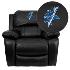 Elizabeth City State University Vikings Leather Rocker Recliner - MEN-DA3439-91-BK-41028-EMB-GG