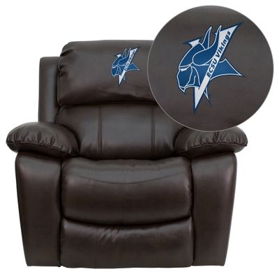 Elizabeth City State University Vikings Leather Rocker Recliner - MEN-DA3439-91-BRN-41028-EMB-GG