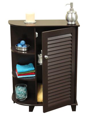 Ellsworth Floor Cabinet with Side Shelves in Espresso - RiverRidge - 06-026