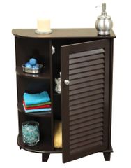 Ellsworth Floor Cabinet with Side Shelves in Espresso - RiverRidge - 06-026