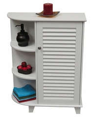 Ellsworth Floor Cabinet with Side Shelves in White - RiverRidge - 06-025