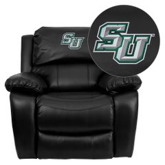 Embroidered Black Leather Rocker Recliner Stetson University Hatters - MEN-DA3439-91-BK-41075-EMB-GG
