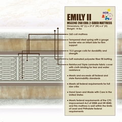 Emily II 2-Sided Crib Mattress 242 Coil - DaVinci Furniture - M5324C