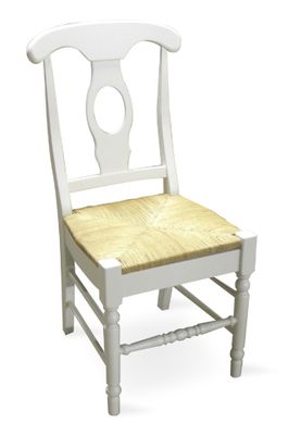Empire Chair with Rush Seat (Set of 2) in Linen White - C31-1200P