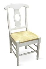 Empire Chair with Rush Seat (Set of 2) in Linen White - C31-1200P
