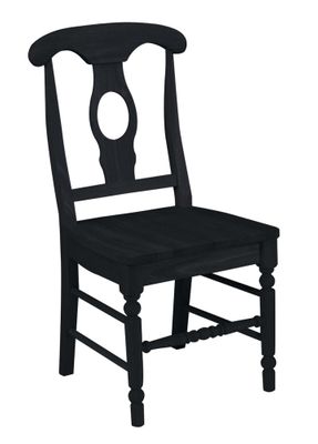Empire Chair with Solid Wood Seat (Set of 2) in Black - C46-1202P
