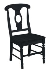 Empire Chair with Solid Wood Seat (Set of 2) in Black - C46-1202P