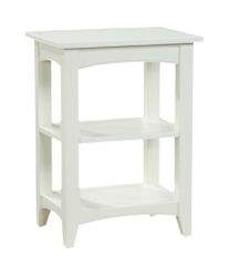 End Table with 2 Shelves in Ivory - Shaker Cottage - Alaterre - ASCA02IV