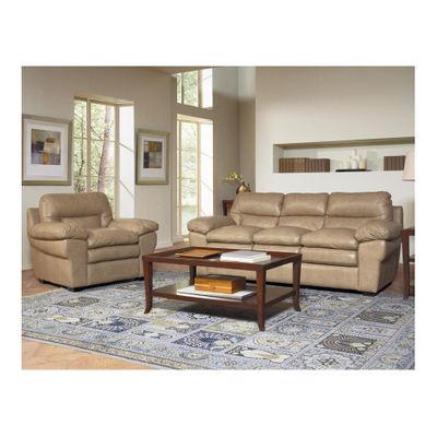 Enterprise Saddle Leather Sofa and Chair Set - Largo - LARGO-WG-L2450-401-403-SET