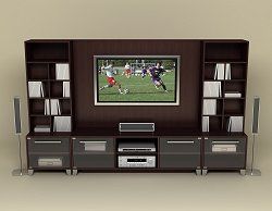 Entertainment Center Set 1 in Espresso - Brooklyn Collection - Nexera Furniture - 400050