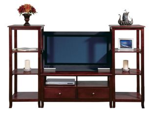 Entertainment Center Set in Merlot - Office Star - ESET-2