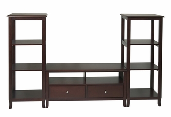 Entertainment Center Set in Merlot - Office Star - ESET-2