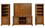 Entertainment Console, 2 Pier Cabinets and Back Panel Set in Soft Mahogany - Jamaican Bay - 5535-44