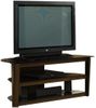 Entertainment Credenza Black / Dark Cinnabar / Black Glass - Sauder Furniture - 408531
