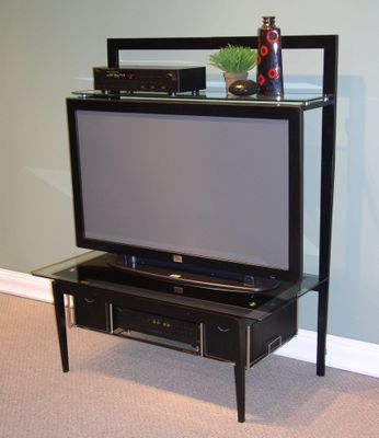 Entertainment Stand in Black/Metal - 4D Concepts - 83160