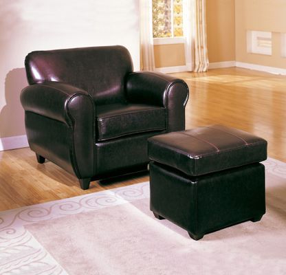 Espresso Chair and Ottoman Set - Metro - 08125