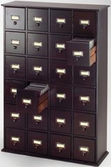 Espresso Library Style DVD Cabinet - Leslie Dame DVD Storage - CD-456-78