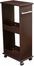 Espresso Rolling Side Cabinet with Shelves