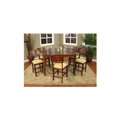 Este 7pc Butterfly Counter Height Set - American Hertiage - AH-713622