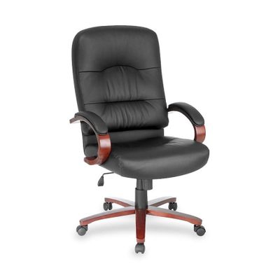 Executive High-Back Chair - Black Leather - LLR60335