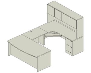 Executive Office Set 14 - Legacy Laminate - LGC-OPKG-14