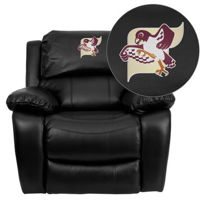Fairmont State University Falcons Leather Rocker Recliner - MEN-DA3439-91-BK-41029-EMB-GG