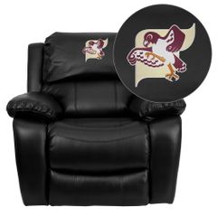 Fairmont State University Falcons Leather Rocker Recliner - MEN-DA3439-91-BK-41029-EMB-GG