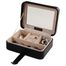 Faux Leather Glass Top Jewelry Box in Black - Rio - Jewelry Boxes by Mele - 0055362M