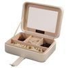 Faux Leather Glass Top Jewelry Box in Ivory - Rio - Jewelry Boxes by Mele - 0055330M