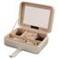 Faux Leather Glass Top Jewelry Box in Ivory - Rio - Jewelry Boxes by Mele - 0055330M