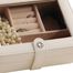 Faux Leather Glass Top Jewelry Box in Ivory - Rio - Jewelry Boxes by Mele - 0055330M