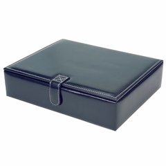 Faux Leather Men's Valet in Black - Carson - Jewelry Boxes by Mele - 0068511M