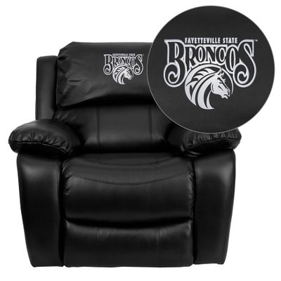 Fayetteville State University Broncos Leather Rocker Recliner - MEN-DA3439-91-BK-41030-EMB-GG