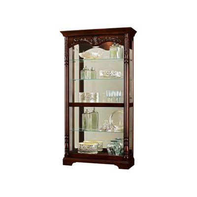 Felicia Display Cabinet - Distressed Cherry - Howard Miller