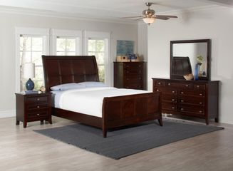 Findley 5PC Queen Bedroom Set in Dark Cherry - 202791Q