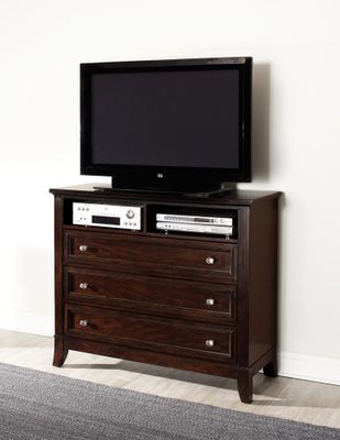 Findley Media Chest in Dark Cherry - 202796