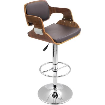 Fiore Walnut Bar Stool - Lumisource