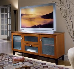 Flat Panel / Flat Screen TV Stand - 62 Inch Arts and Crafts Styled TV Entertainment Console for Plasma/LCD Installations - FT62RB