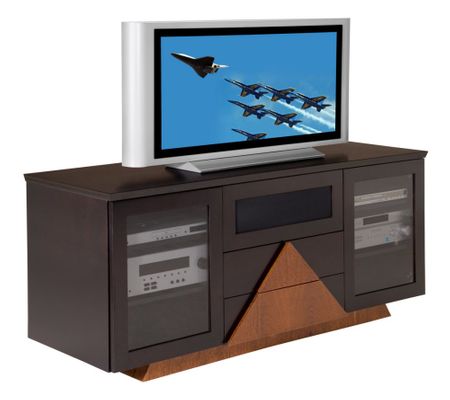 Flat Panel / Flat Screen TV Stand - 64 Inch Contemporary TV Entertainment Console for Plasma/LCD Installations - FT64NH