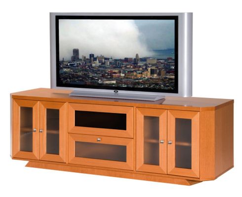 Flat Panel / Flat Screen TV Stand - 70 Inch Transitional TV Entertainment Console for Plasma/LCD Installations - FT71CRC