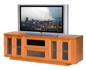 Flat Panel / Flat Screen TV Stand - 70 Inch Transitional TV Entertainment Console for Plasma/LCD Installations - FT71CRC