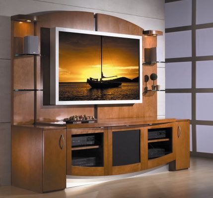 Flat Panel / Flat Screen TV Stand with Back Panel - Jazzy - JSP Furniture - J-30-P