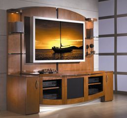 Flat Panel / Flat Screen TV Stand with Back Panel - Jazzy - JSP Furniture - J-30-P-SP