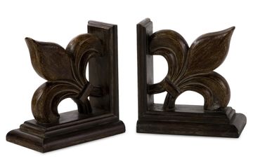 Fleur-De-Lis Bookends (Set of 2) - IMAX - 47074-2