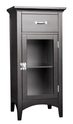 Floor Cabinet with 1 Door and 1 Drawer in Dark Espresso - Madison Avenue - 7626