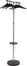Floor Coat Stand with Bar for 6 Hangers, Silver Gray & Black Plastic