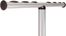 Floor Coat Stand with Bar for 6 Hangers, Silver Gray & Black Plastic