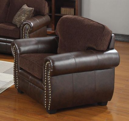 Florence Chenille Fabric/Vinyl Chair - 504043
