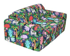 Foam Furniture Kids Sofa Sleeper Twin 38" in Jungle - 32-4200-807